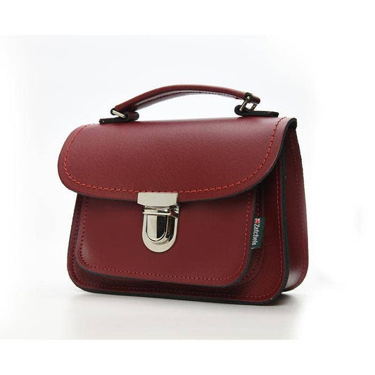 Zatchels - Luna Handmade Leather Bag in Oxblood Red
