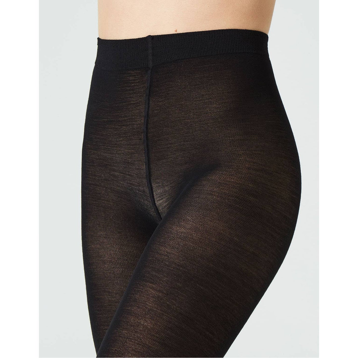 Cette - Merino Wool Tights 100 Denier, Winter Opaque Tights in Dark Grey