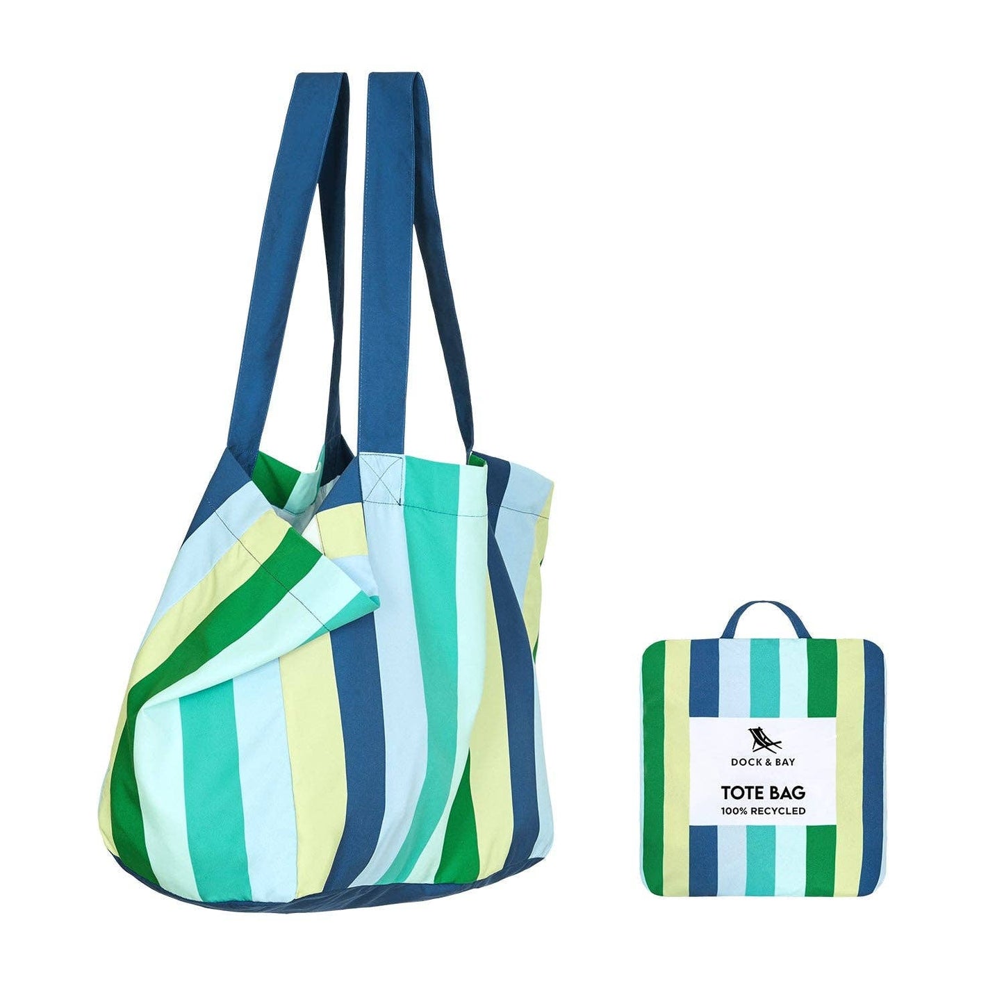 Dock & Bay UK - Dock & Bay Foldaway Tote Bags - Cool Lagoon: Medium (39x19cm)