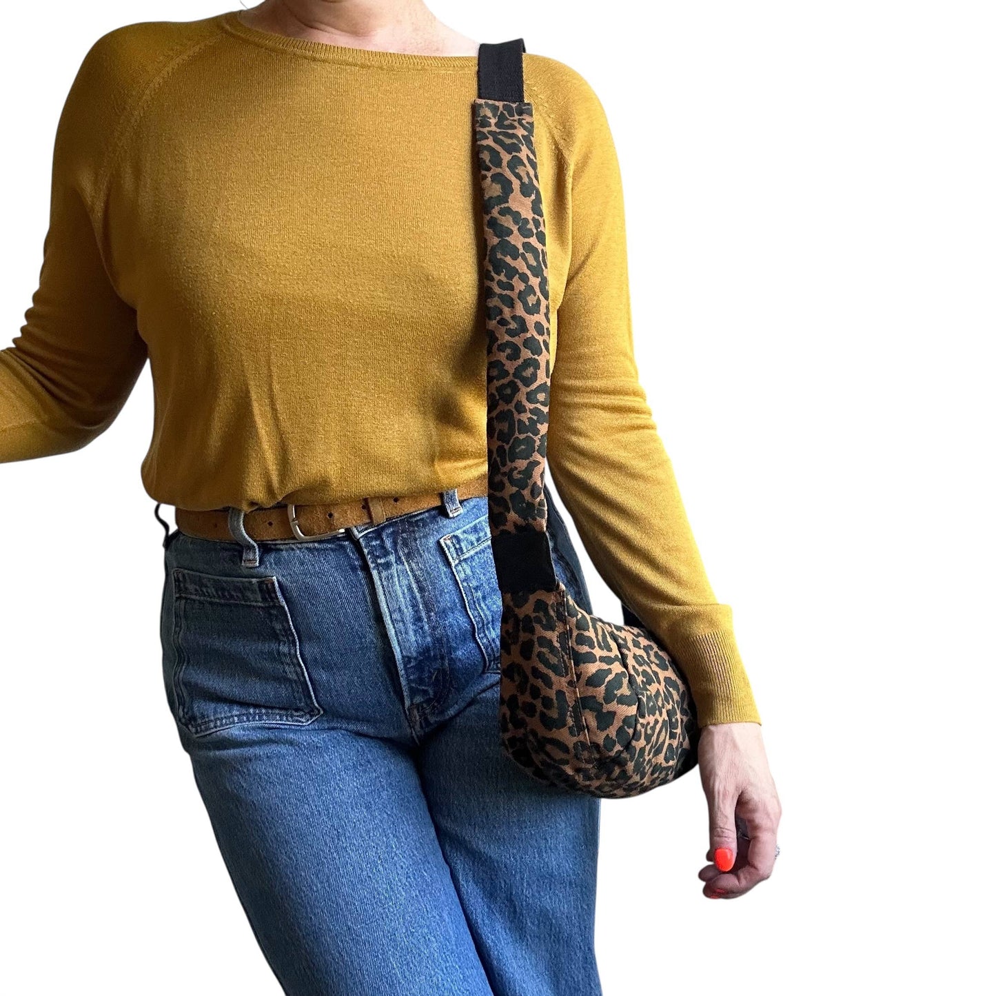 Sixton London - Brixton Cross Body Mini Sling Bag - Brown Leopard Print
