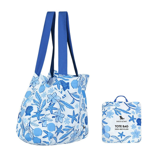 Dock & Bay UK - Dock & Bay Foldaway Tote Bags - Wavy Baby: Medium (39x19cm)