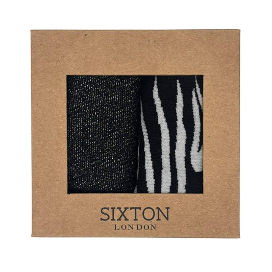 Sixton London - Black Tokyo & Black Savannah Sock Box Duo