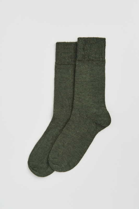 Pairs Soft Alpaca Socks – Glen Green | UK 4–7