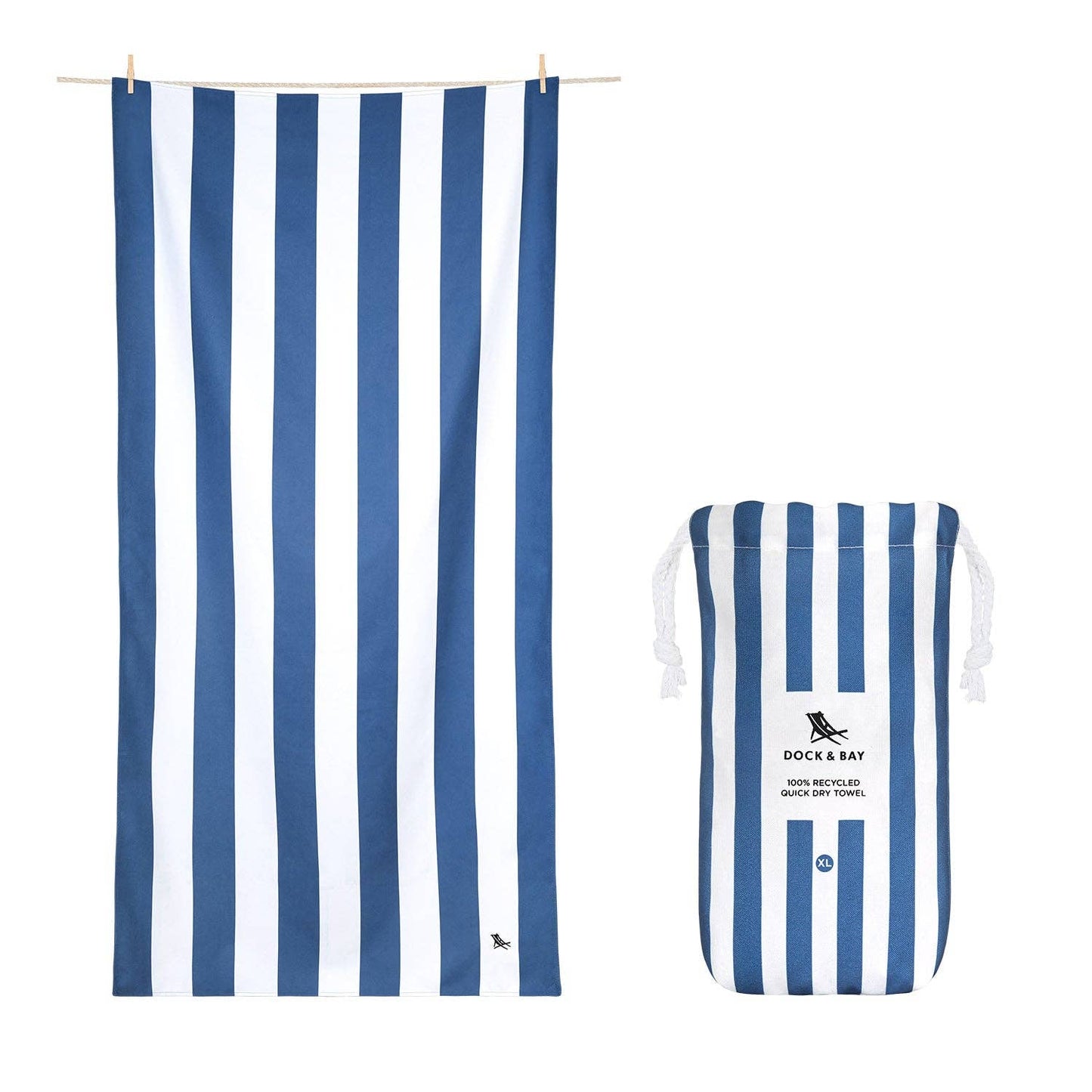 Dock & Bay UK - Dock & Bay Quick Dry Towels - Whitsunday Blue: Medium (130x70cm)