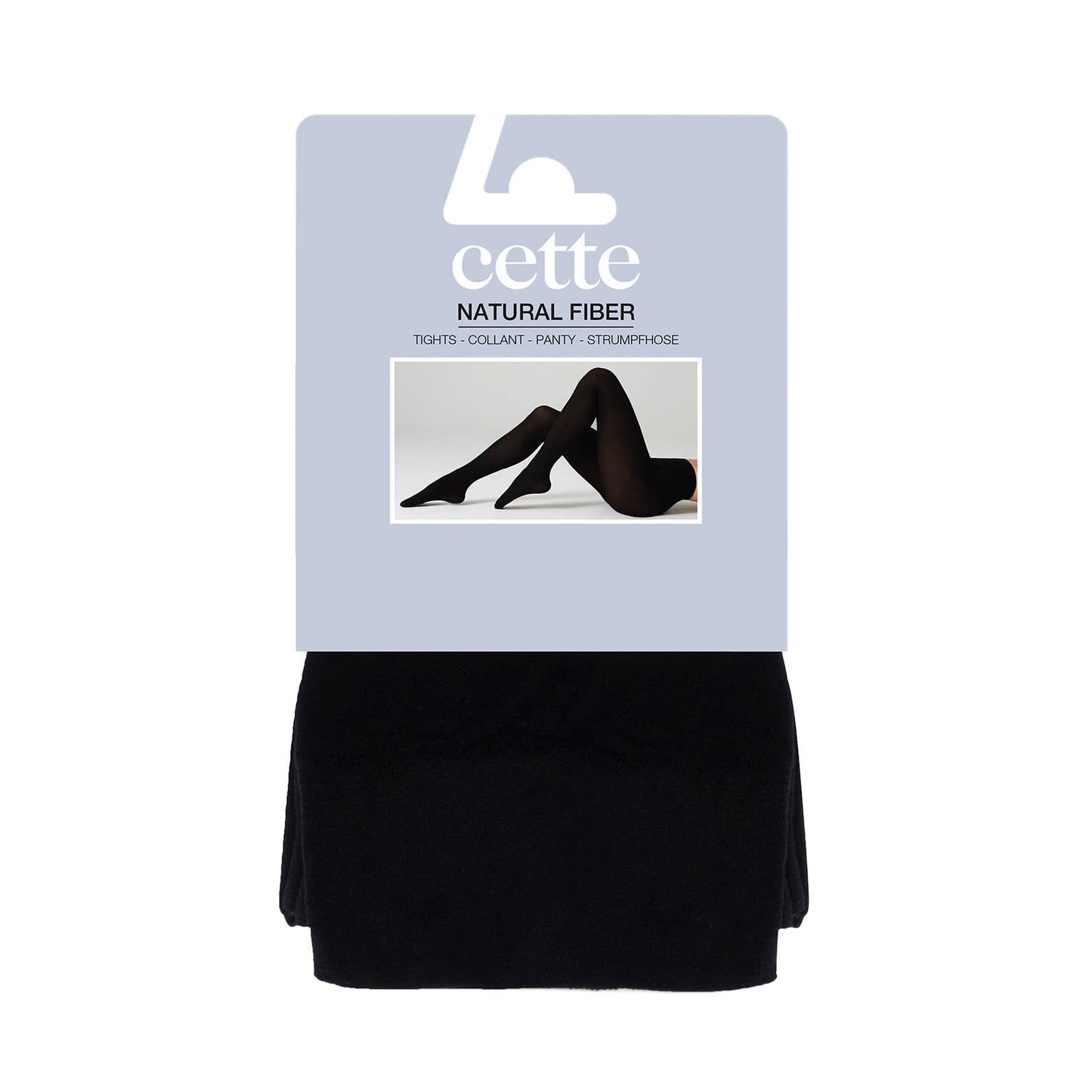 Cette - Merino Wool Tights 100 Denier, Winter Opaque Tights in Black