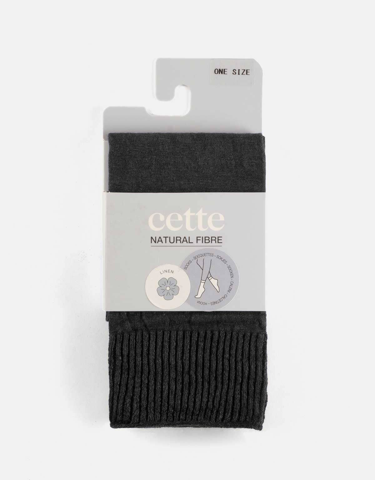 Cette - Linen Socks without Elastic Band, Women Socks, Natural Fibre: One Size