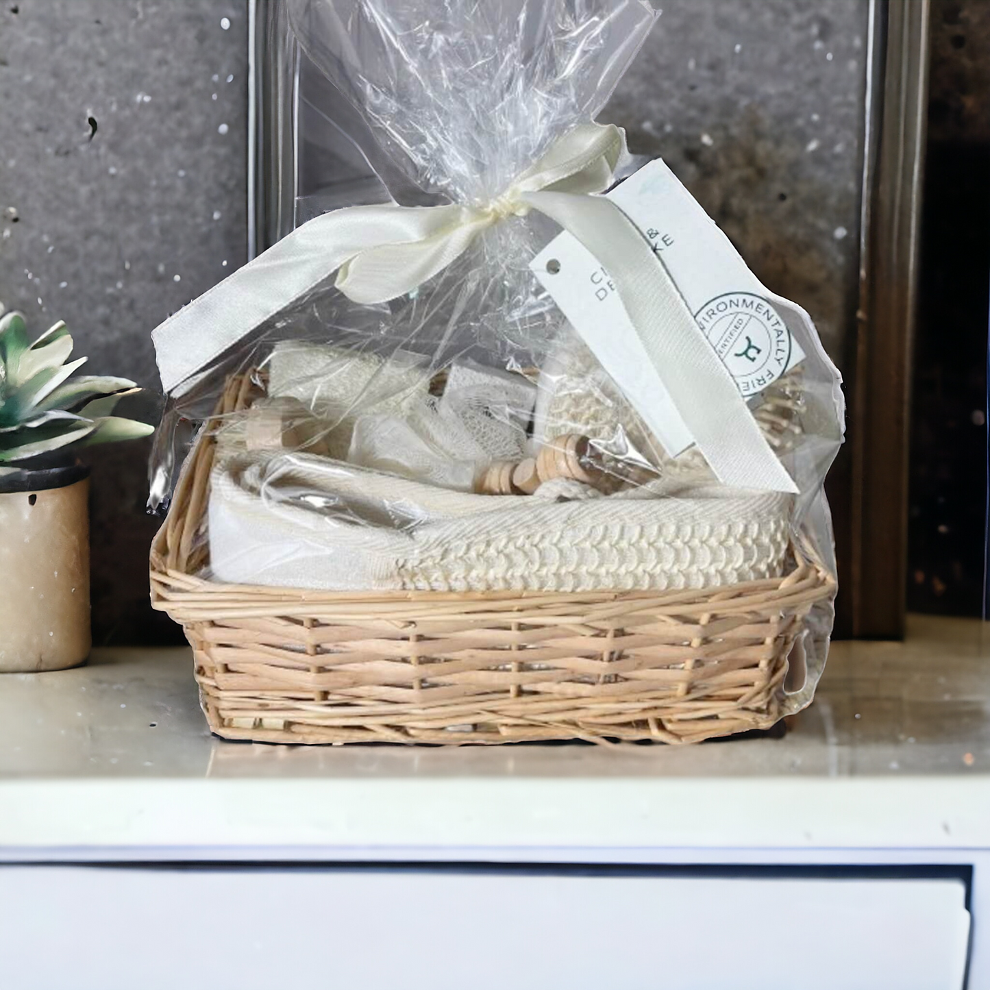 Croll & Denecke Spa Set in Wicker Basket, Sustainable Wellness Gift