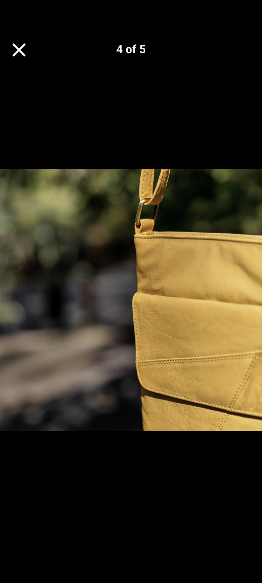 Crumble Crossbody Handbag (6550) in Mustard | Real Leather