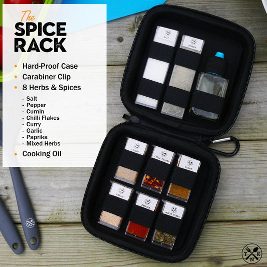 The Nomads Kitchen - Nomads Spice Rack - Portable Herbs and Spices Kit