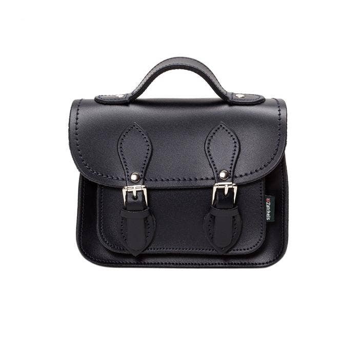 Zatchels - Handmade Leather Micro Satchel - Black - Small