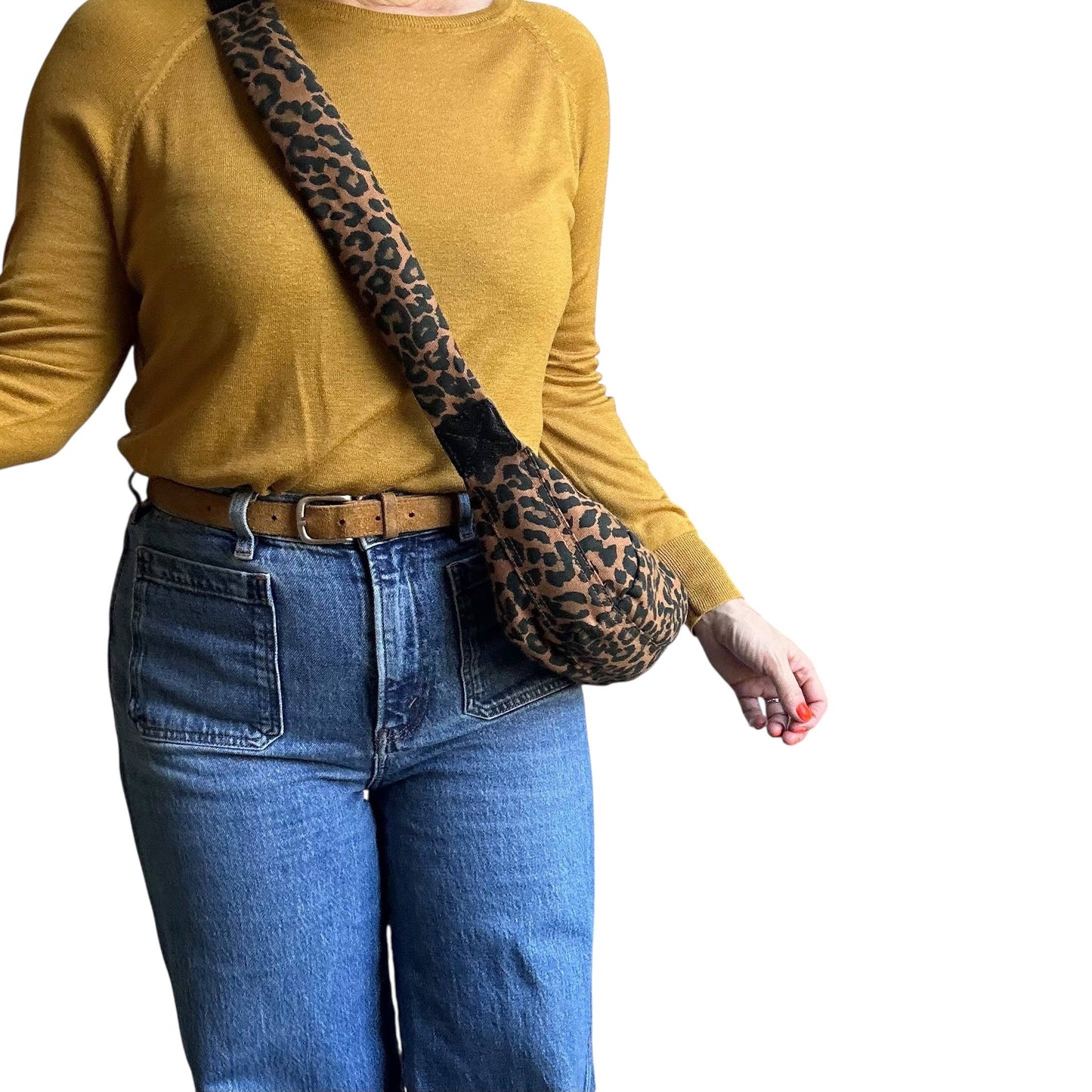 Sixton London - Brixton Cross Body Mini Sling Bag - Brown Leopard Print