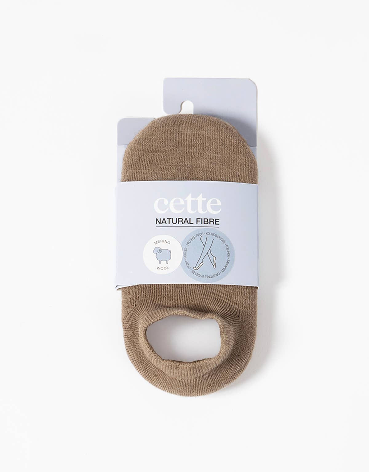 Cette - Merino Wool Footies Wool Invisible Socks Trainer Warm Socks: White / 35/38