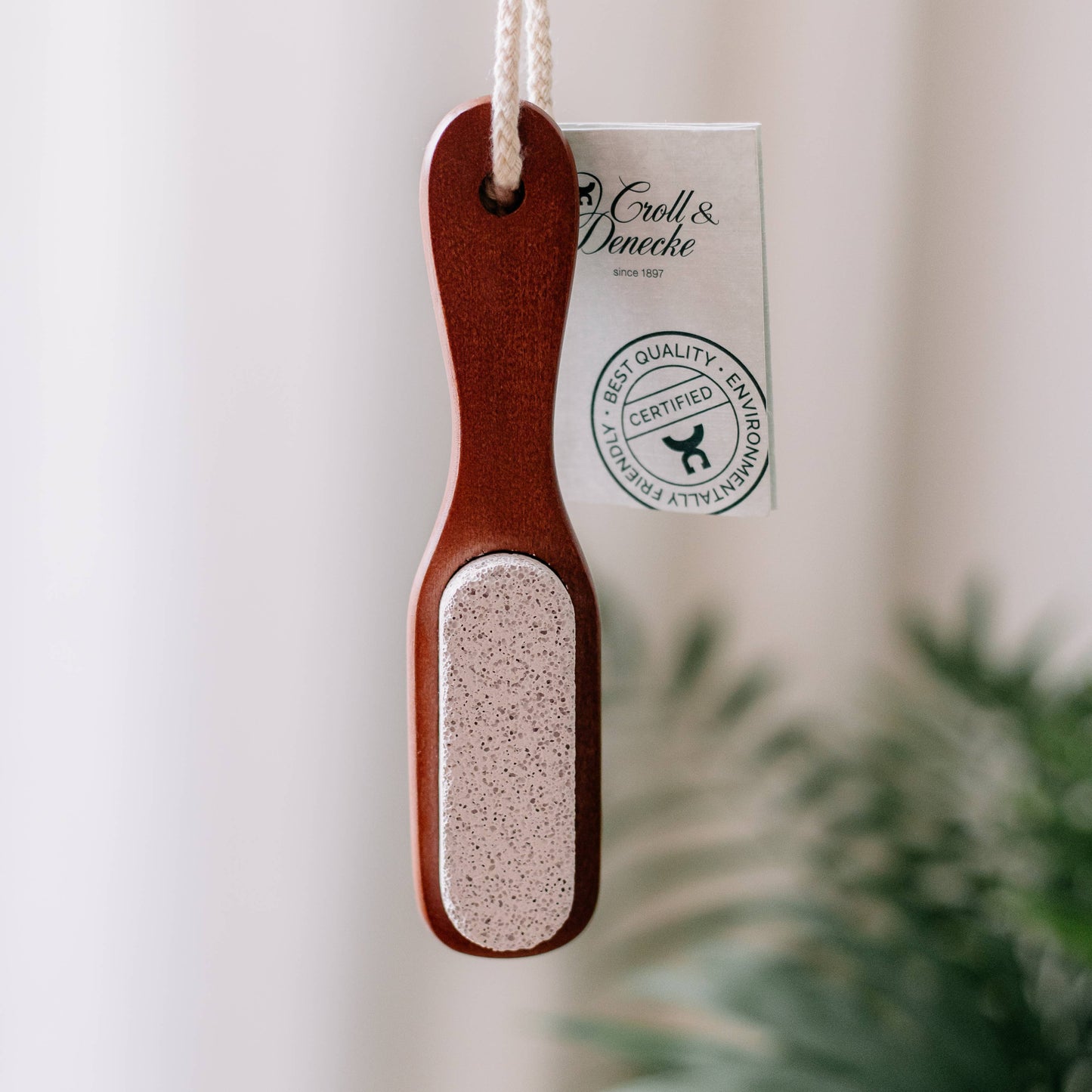 Croll & Denecke - Lotus Wood Handled Pumice Stone for Pedicure and Callus Removal