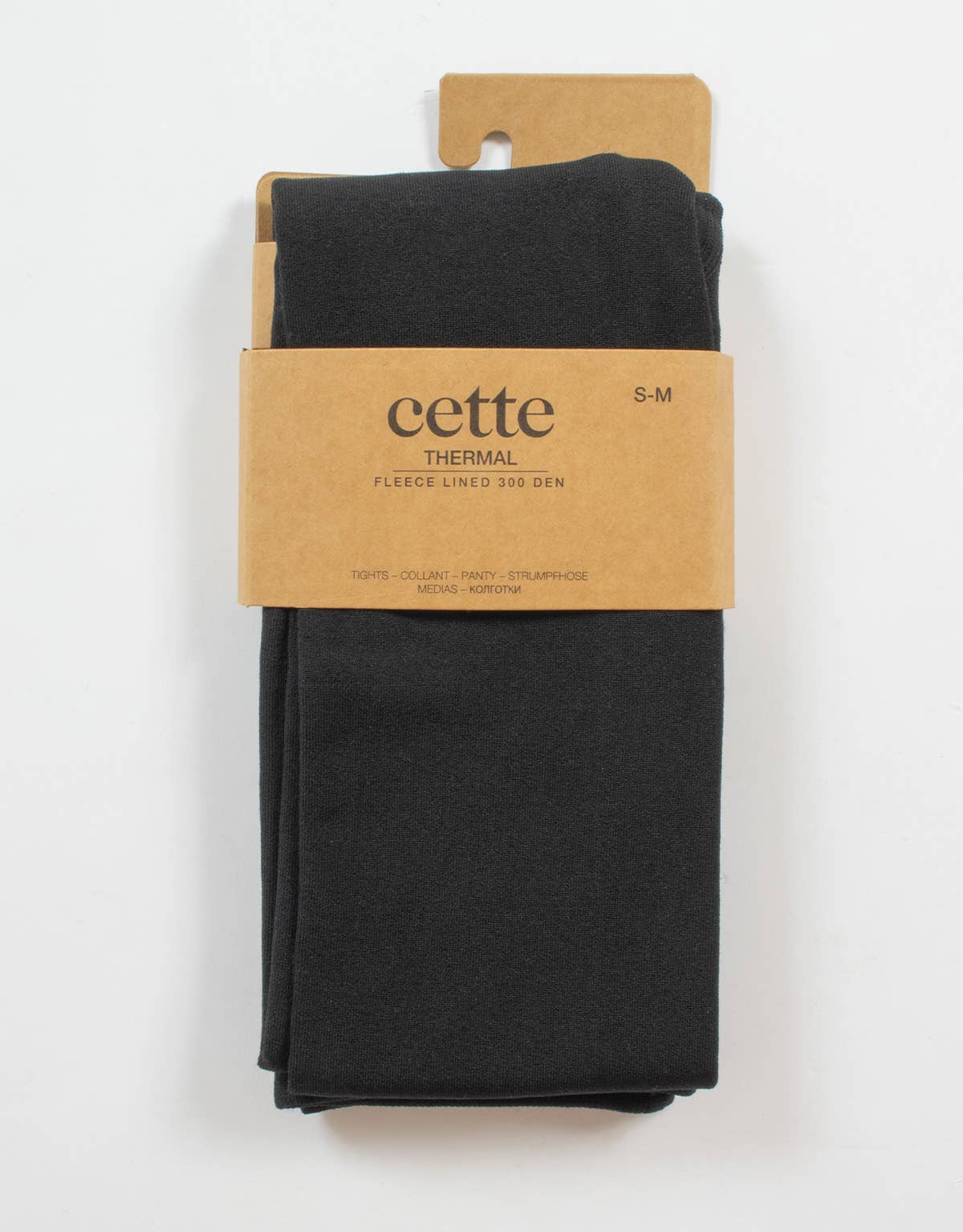 Cette - Thermal Tights with Warm Fleece Inner 300 DEN, Opaque Tights: Black