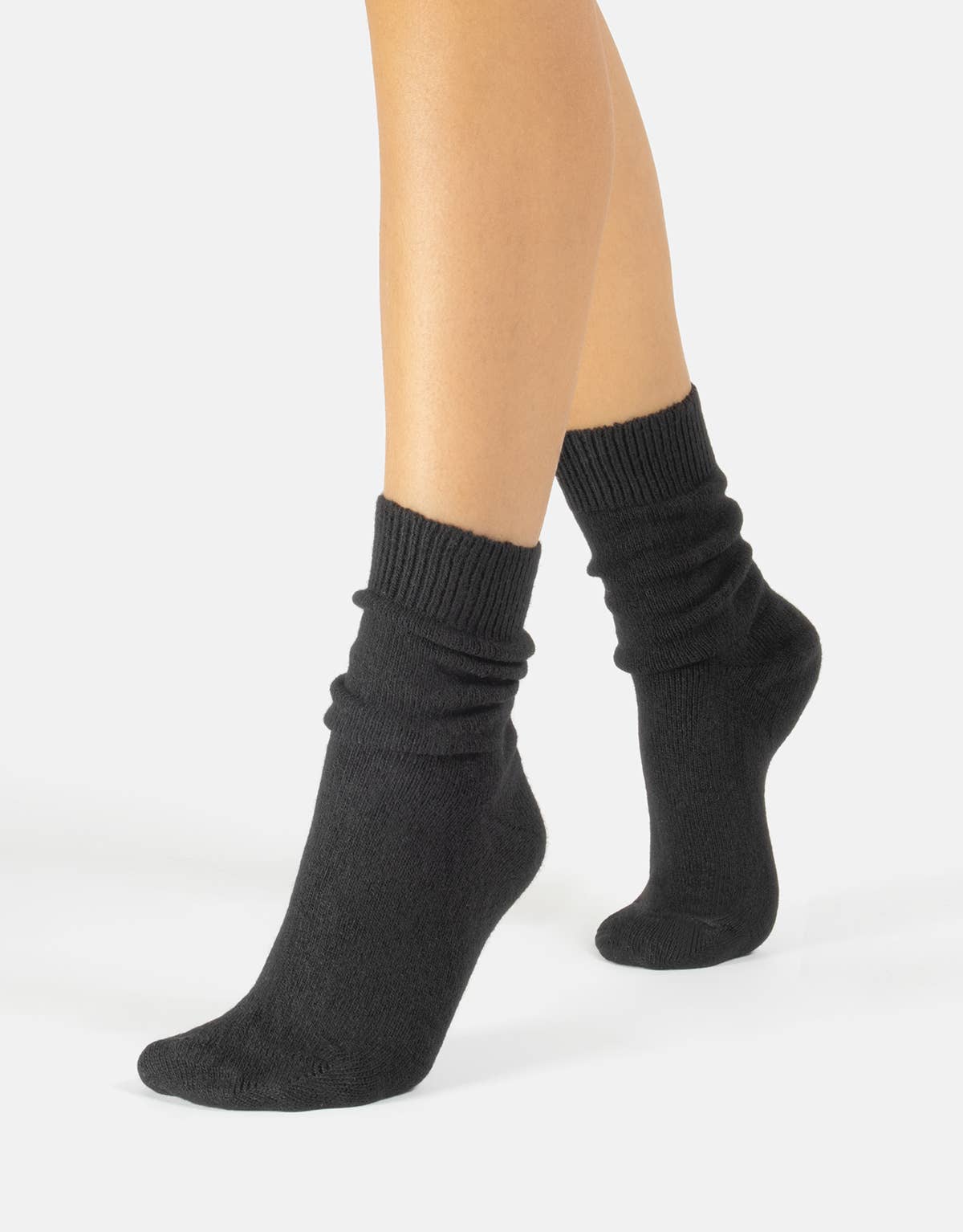 Cette - Cashmere and Merino Wool Socks in Black, One Size