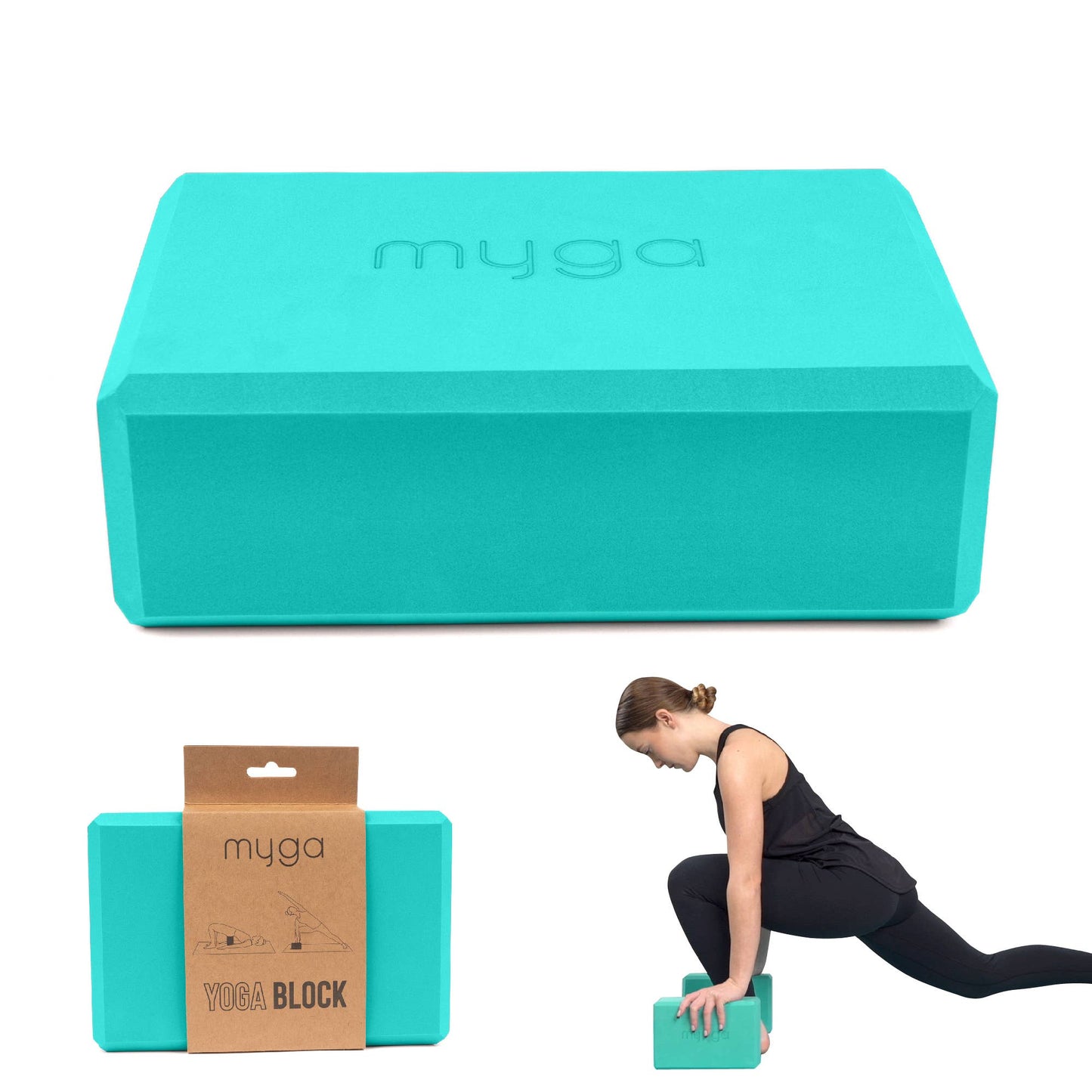 Myga Eco - Foam Yoga Blocks: Black