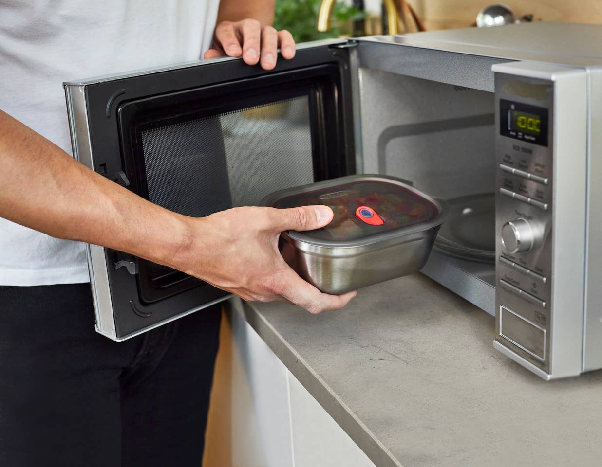 Black+Blum - Lunch Box - Microwave-Safe Leak Proof Stainless Steel Box: Large 1200ml