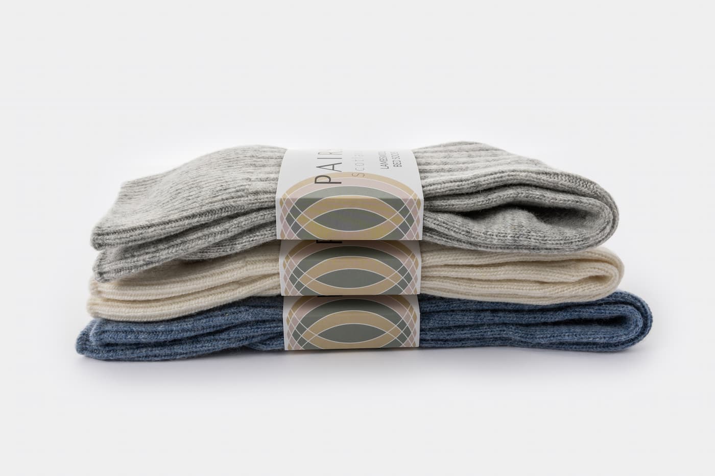 Pairs Scotland - Lambswool Chunky Socks: One size fits all