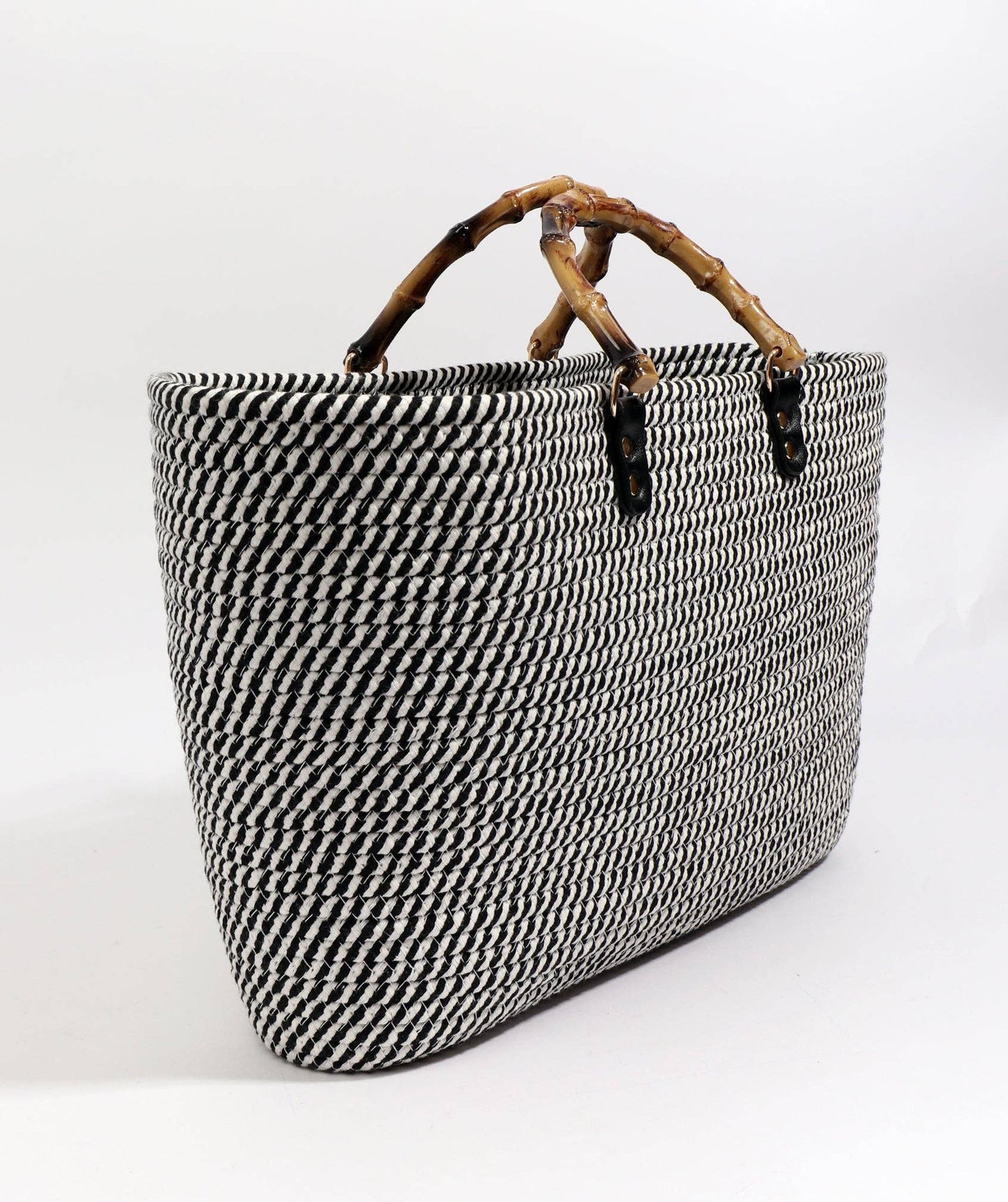 Pia Rossini - Narina Basket Bag - Black/White