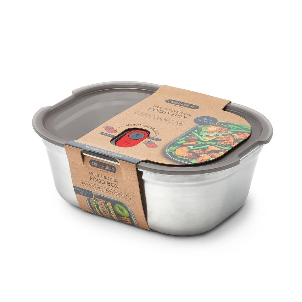 Black+Blum - Lunch Box - Microwave-Safe Leak Proof Stainless Steel Box: Medium 900ml