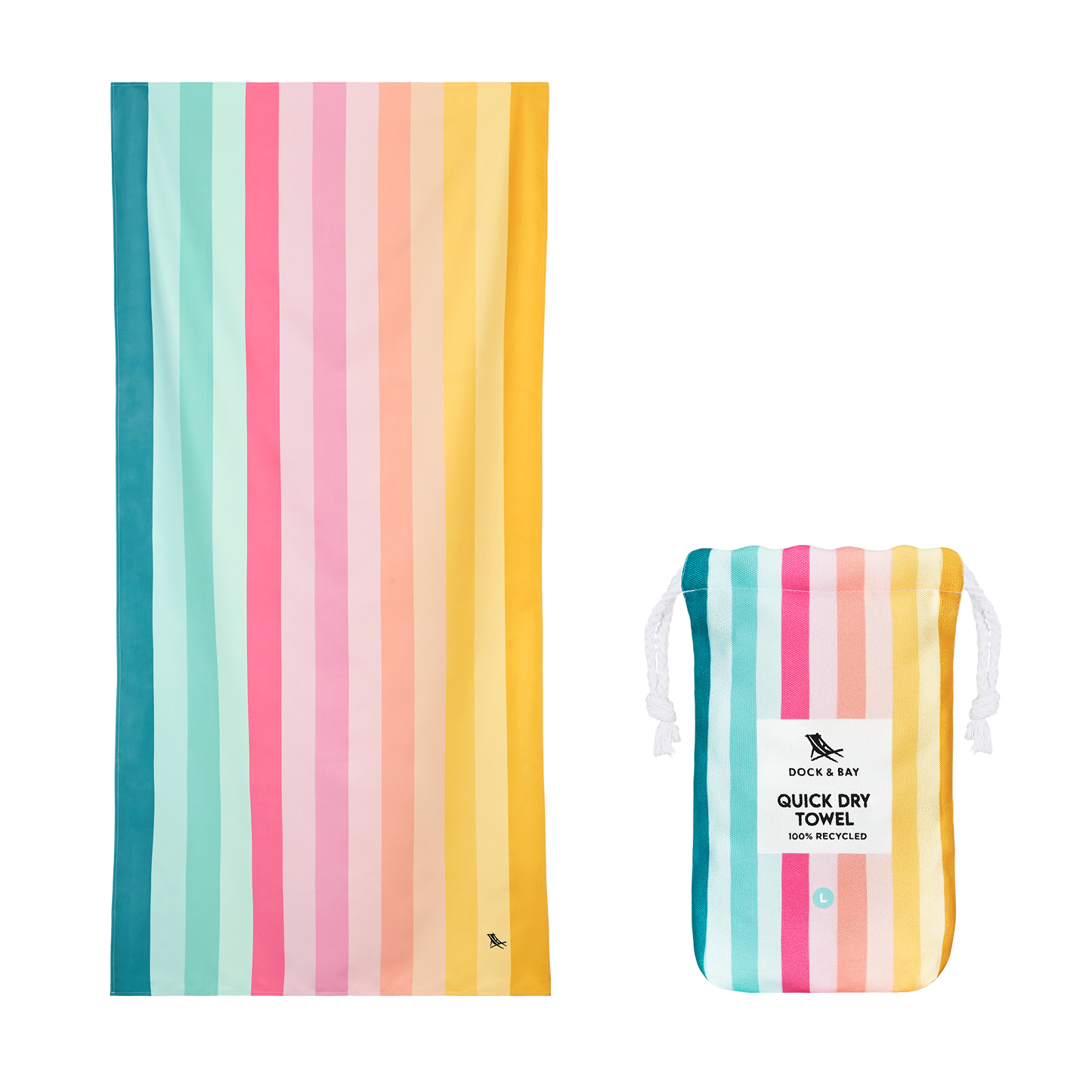 Dock & Bay UK - Dock & Bay Quick Dry Towels - Summer - Coastal Candy: Large (160x90cm)