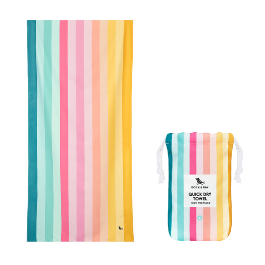 Dock & Bay UK - Dock & Bay Quick Dry Towels - Summer - Coastal Candy: Large (160x90cm)