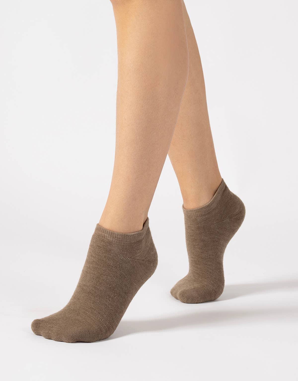 Cette - Merino Wool Footies Wool Invisible Socks Trainer Warm Socks: Dark Grey / 35/38