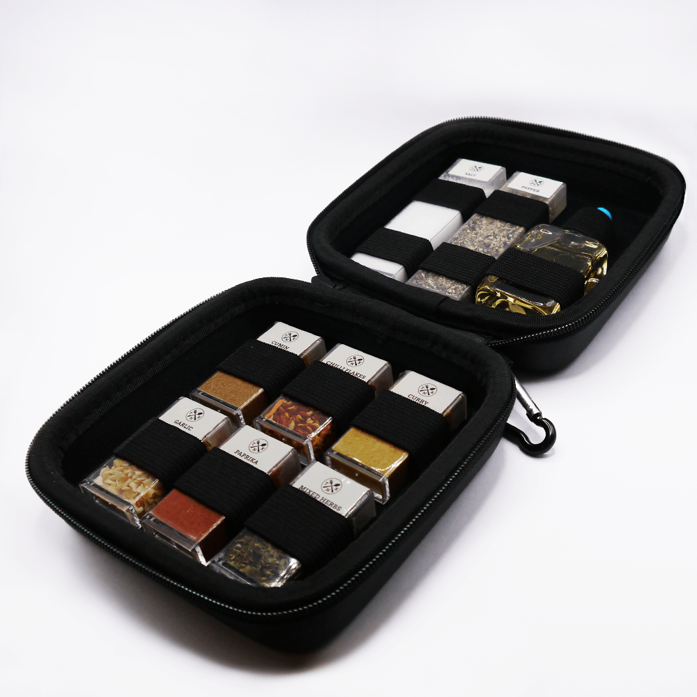 The Nomads Kitchen - Nomads Spice Rack - Portable Herbs and Spices Kit