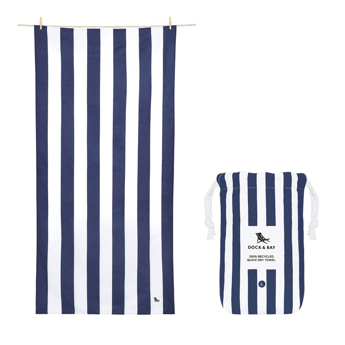 Dock & Bay UK - Dock & Bay Quick Dry Towels - Cabana - Whitsunday Blue: Extra Large (78x35")