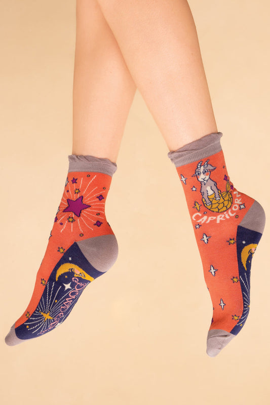 Zodiac Capricorn Ladies Ankle Socks