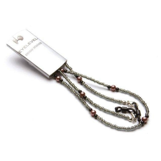 EyeLevel Grey Beaded Glasses Chain Retainer – 70 cm Universal Fit Eyewear Accessory