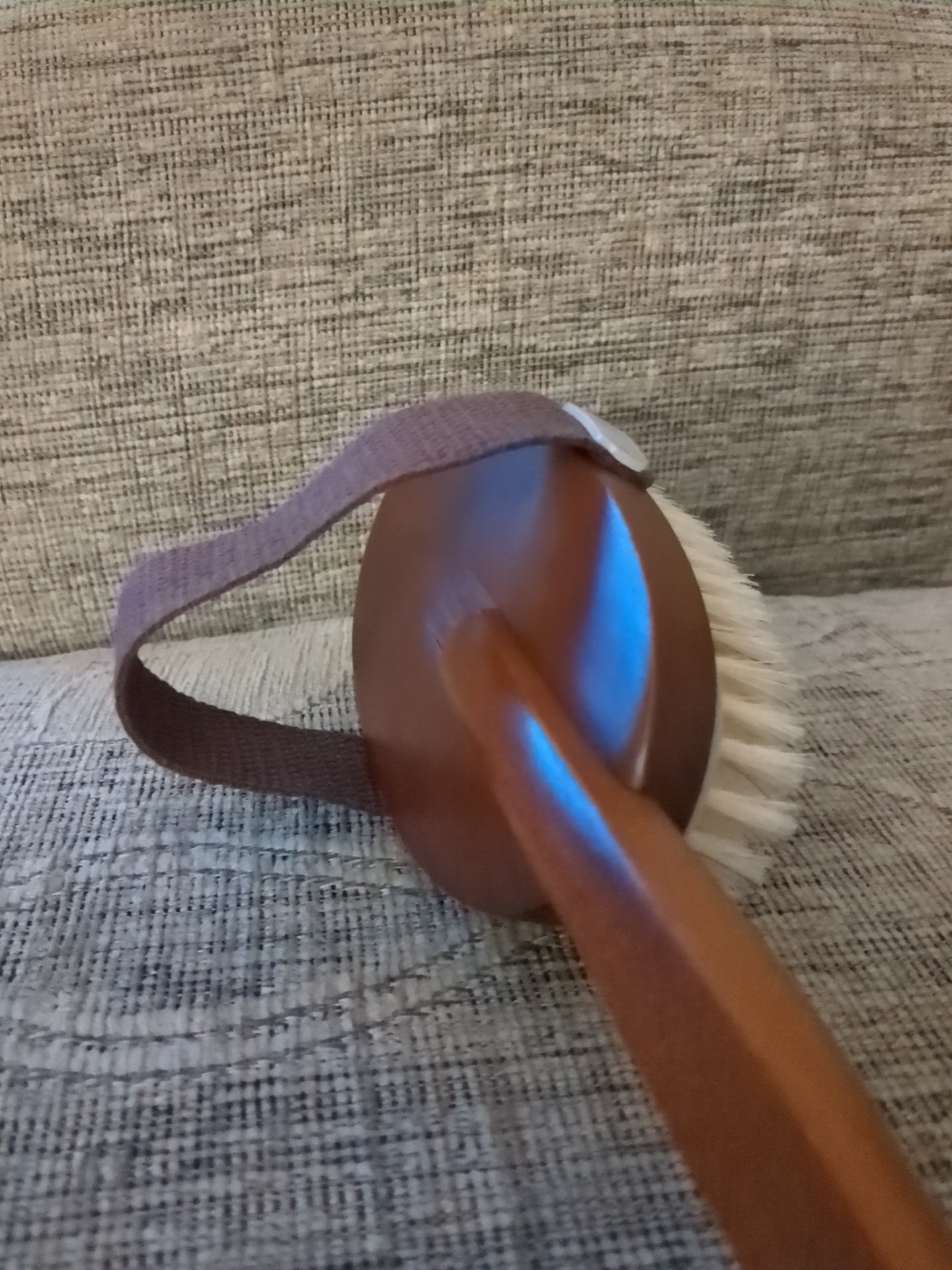 Croll & Denecke Bath Brush Dark Wood, Long Handle, Natural Spa Beauty Christmas Gift