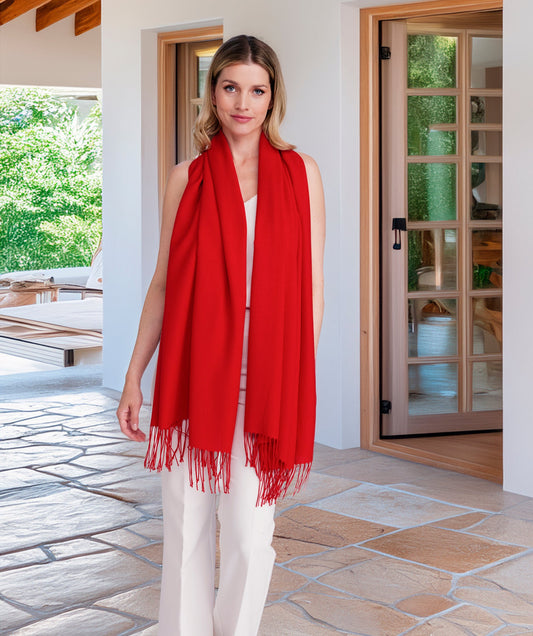 Pia Pashmina in Red