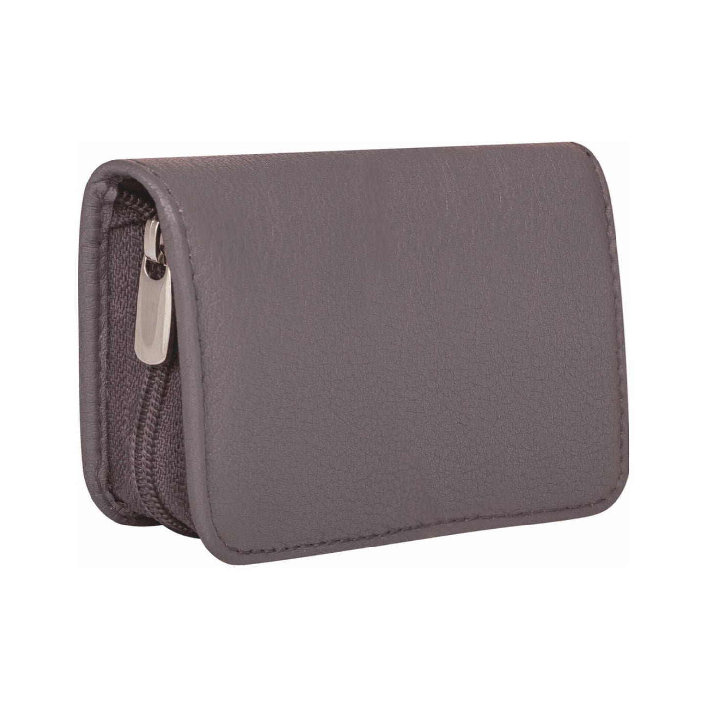 Croll & Denecke - Nail Manicure Set, 5-piece High-quality Leather Zip Case in Grey