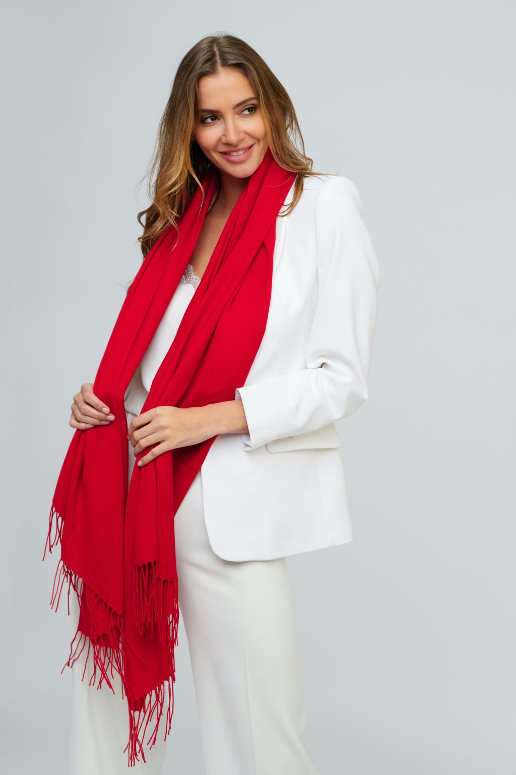 Pia Pashmina in Red