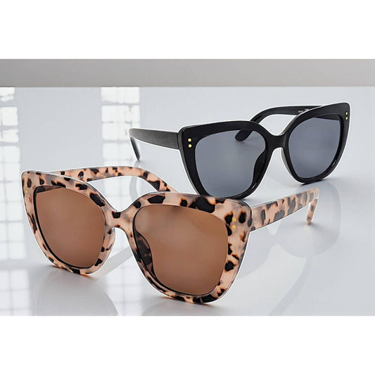 EyeLevel Daisy Ladies Fashion Sunglasses – Brown/Cream & Black/Grey Gradient | 100% UVA/UVB Protection + Soft Case