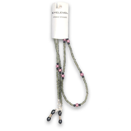 EyeLevel Grey Beaded Glasses Chain Retainer – 70 cm Universal Fit Eyewear Accessory