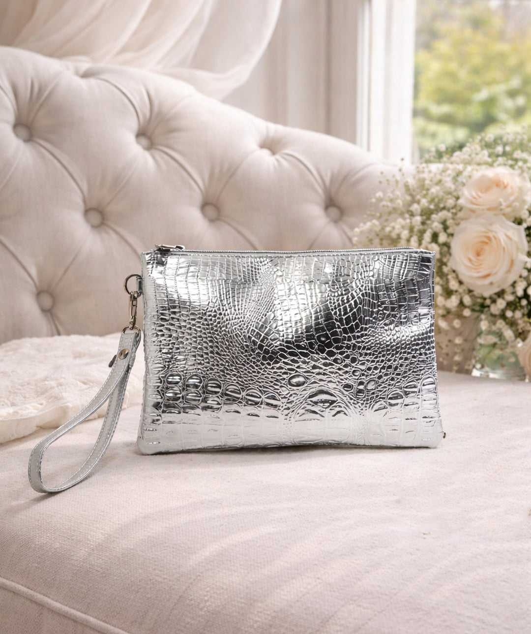 Pia Rossini - Reagan Clutch Bag - Silver