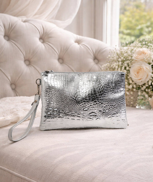 Pia Rossini - Reagan Clutch Bag - Silver