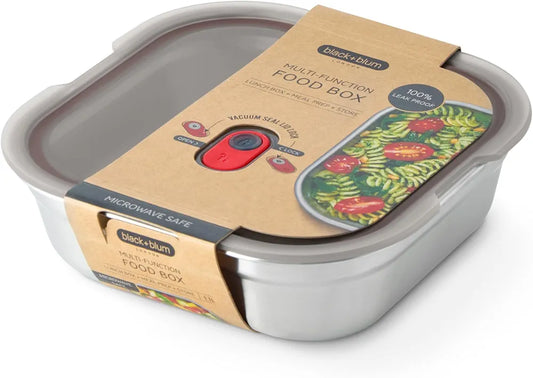 Microwavable Stainless Steel Lunch Box - Small Square, 1.1l