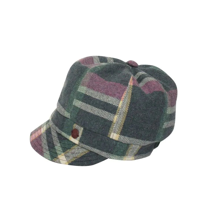 Earth Squared Recycled Tweed Baker Boy Cap