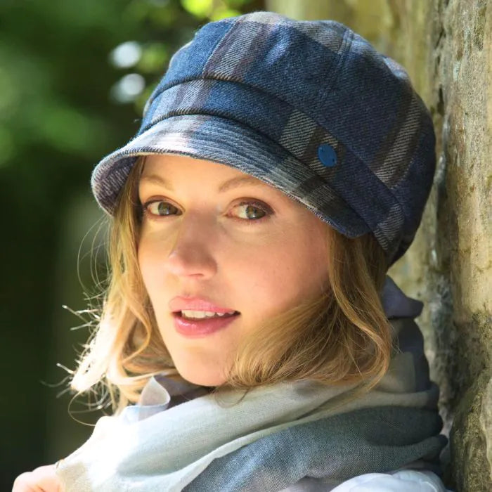 Earth Squared Recycled Tweed Baker Boy Cap