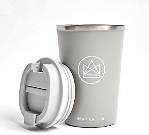 Neon Kactus Reusable Vacuum Insulated Coffee Cup/Travel Mug - 380 ml - Diamond Parrot Accessory Emporium