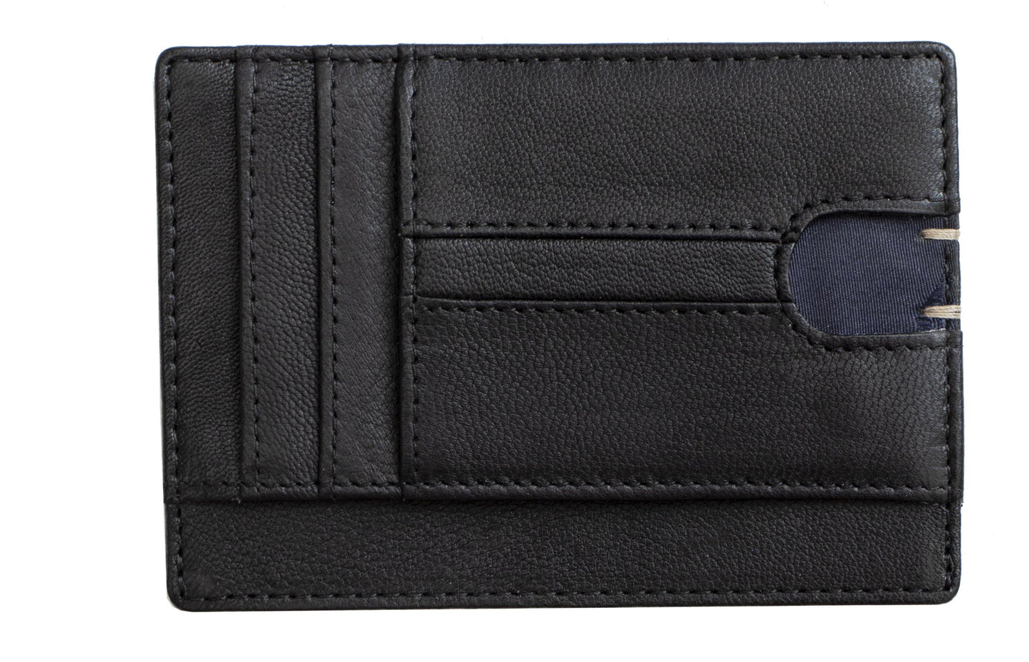 Men's Texan Leather Card Wallet - Black by PrimeHide - Diamond Parrot Accessory Emporium