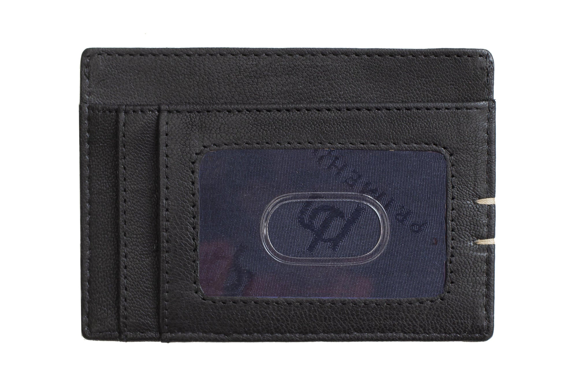 Men's Texan Leather Card Wallet - Black by PrimeHide - Diamond Parrot Accessory Emporium