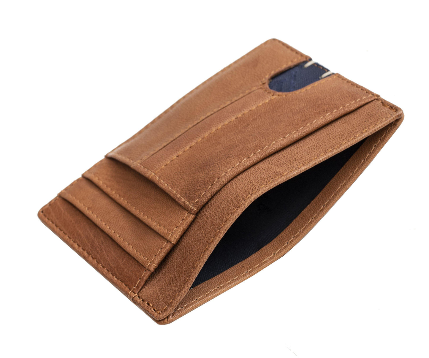 Men's Texan Leather Card Wallet - Brown by PrimeHide - Diamond Parrot Accessory Emporium