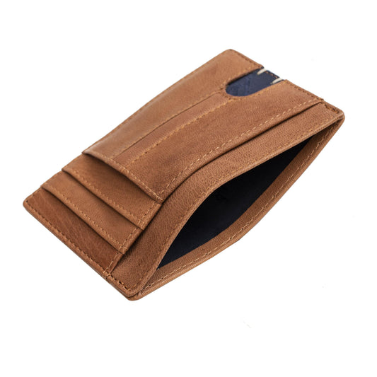 Men's Texan Leather Card Wallet - Brown by PrimeHide - Diamond Parrot Accessory Emporium