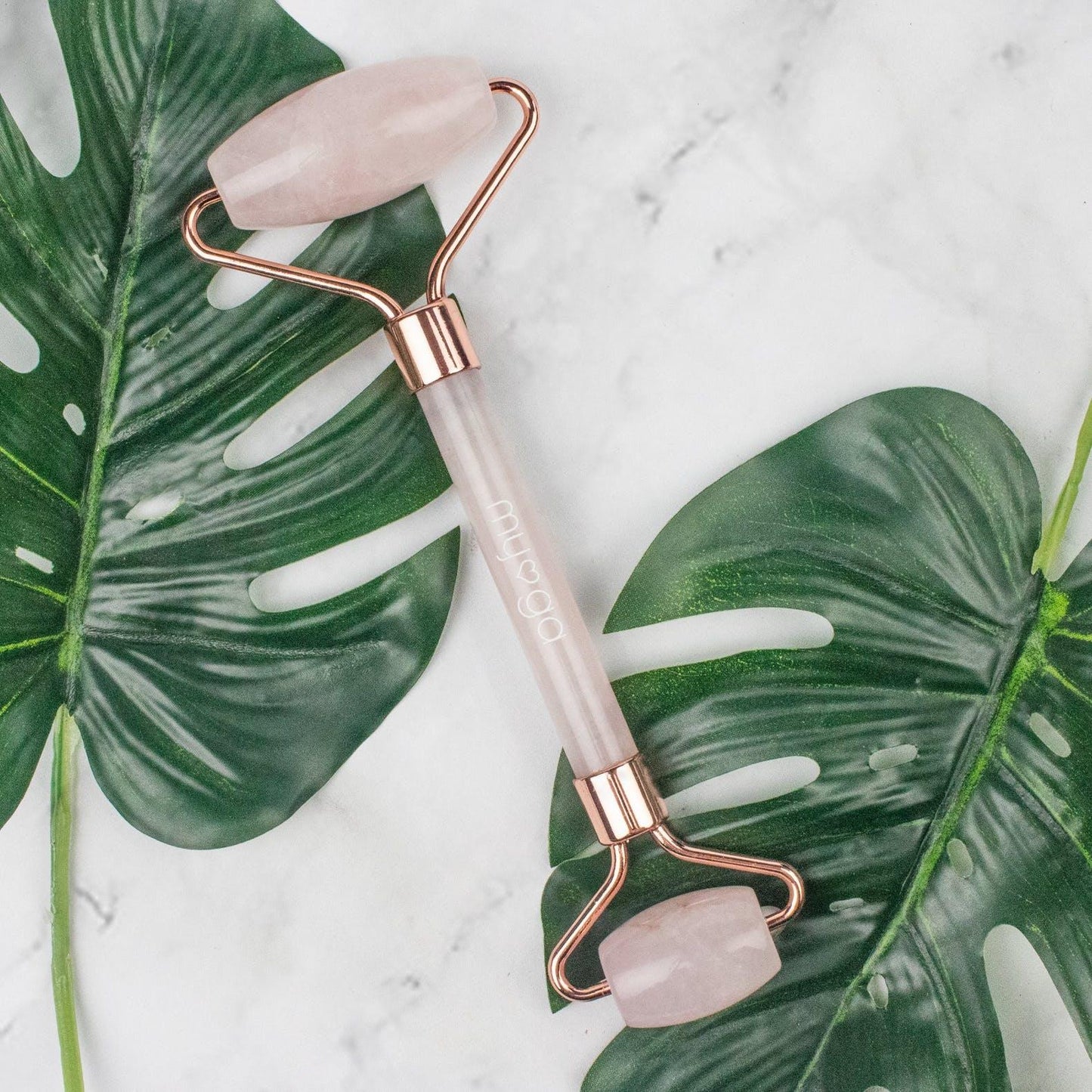 MYGA Rose Quartz Facial Roller - Diamond Parrot Accessory Emporium