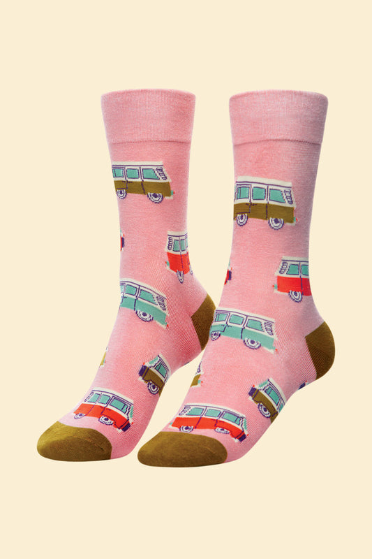 Men's Campervan Socks in Petal by Powder Design