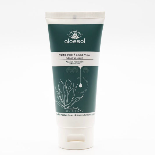 Aloesol Organically Certified Aloe Vera Foot Cream, 100 ml